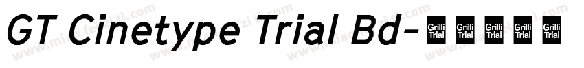 GT Cinetype Trial Bd字体转换